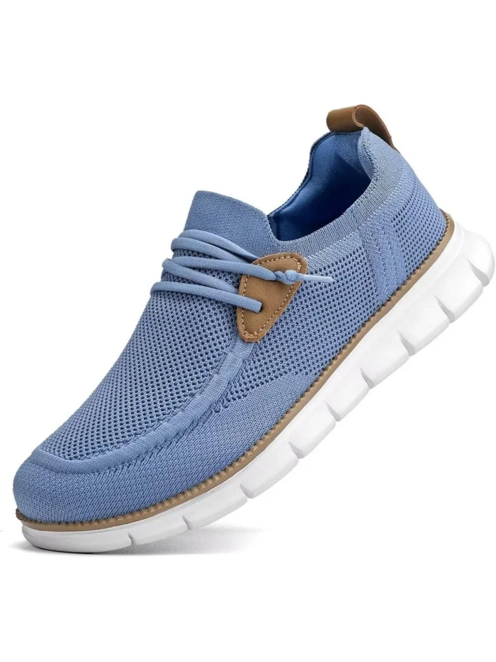 Men's Light Blue Loafers Slip On Walking Dress Casual Business Oxfords Sneakers